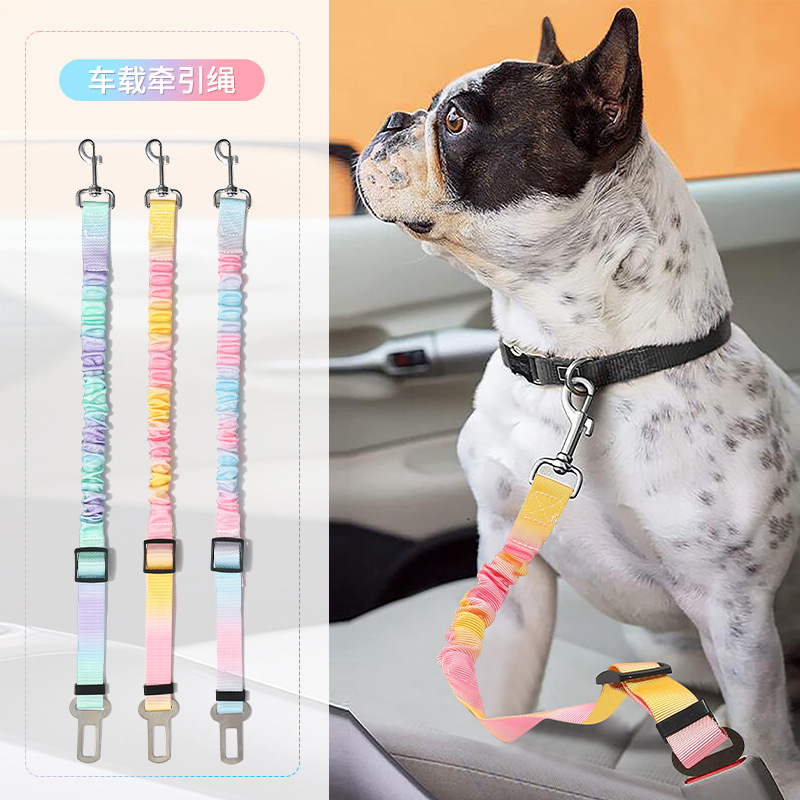 Cinturón de seguridad para perros, perros pequeños, medianos y grandes, hebilla de seguridad para perros, cuerda de seguridad para mascotas, correa de tracción fija, cuerda de nylon