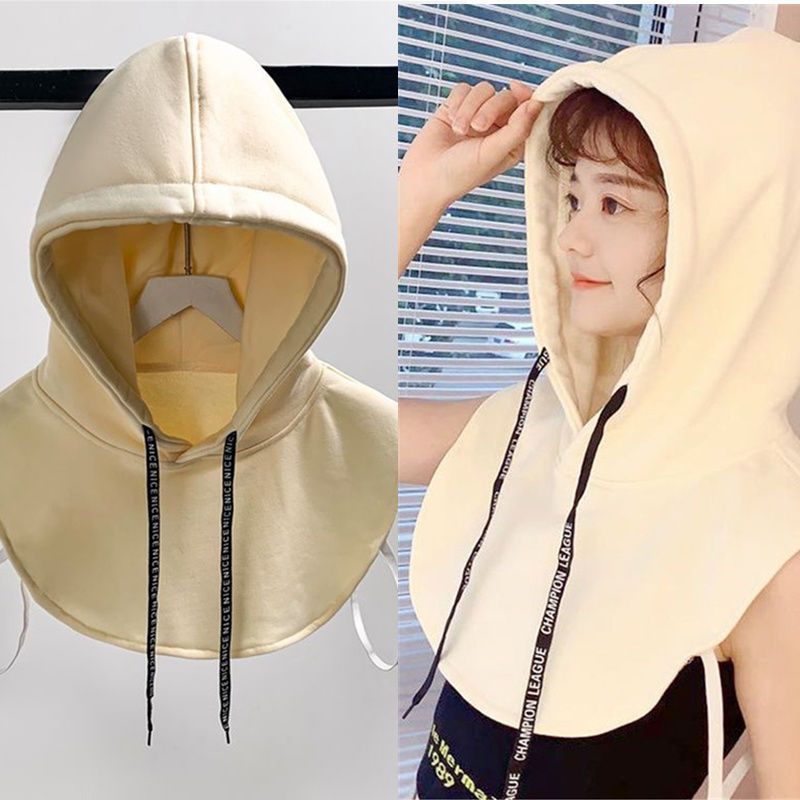 Hat, sweatshirt, warm false collar with hood, jacket, removable set