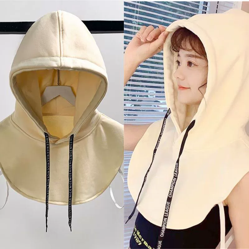 Hat, sweatshirt, warm false collar with hood, jacket, removable set