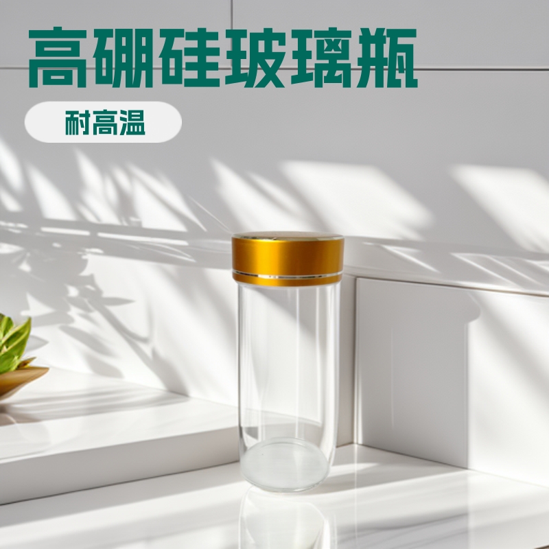 现货高硼硅胶囊瓶新款上市螺口高硼硅拉管瓶透明糖果高硼硅玻璃瓶