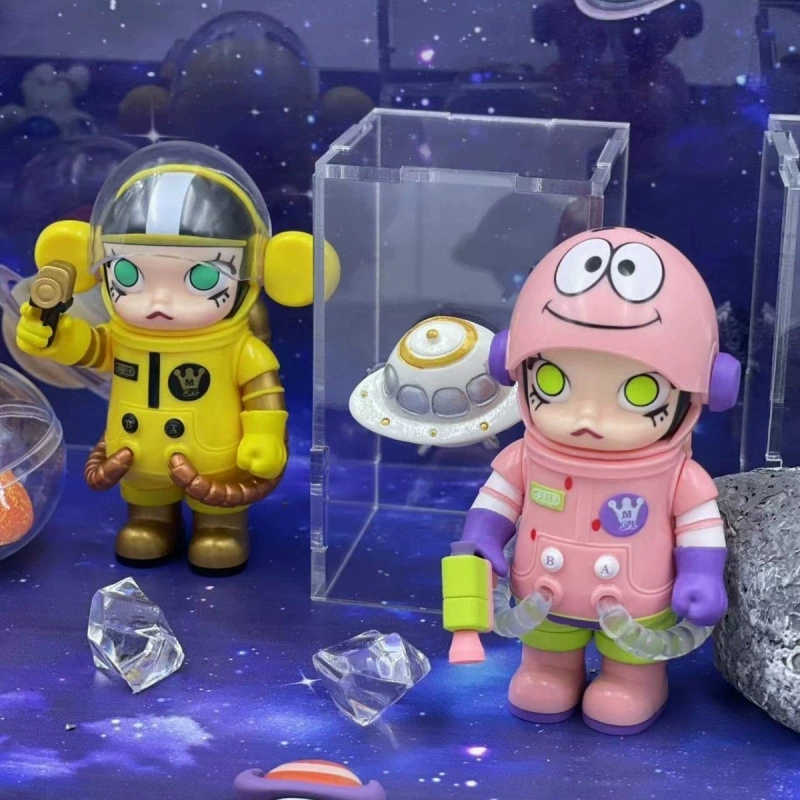 Юбилейная коллекция Pop Mart MEGA, слепая коробка, фигурка Молли, 100% Жасмин, астронавт, второе поколение, игрушки