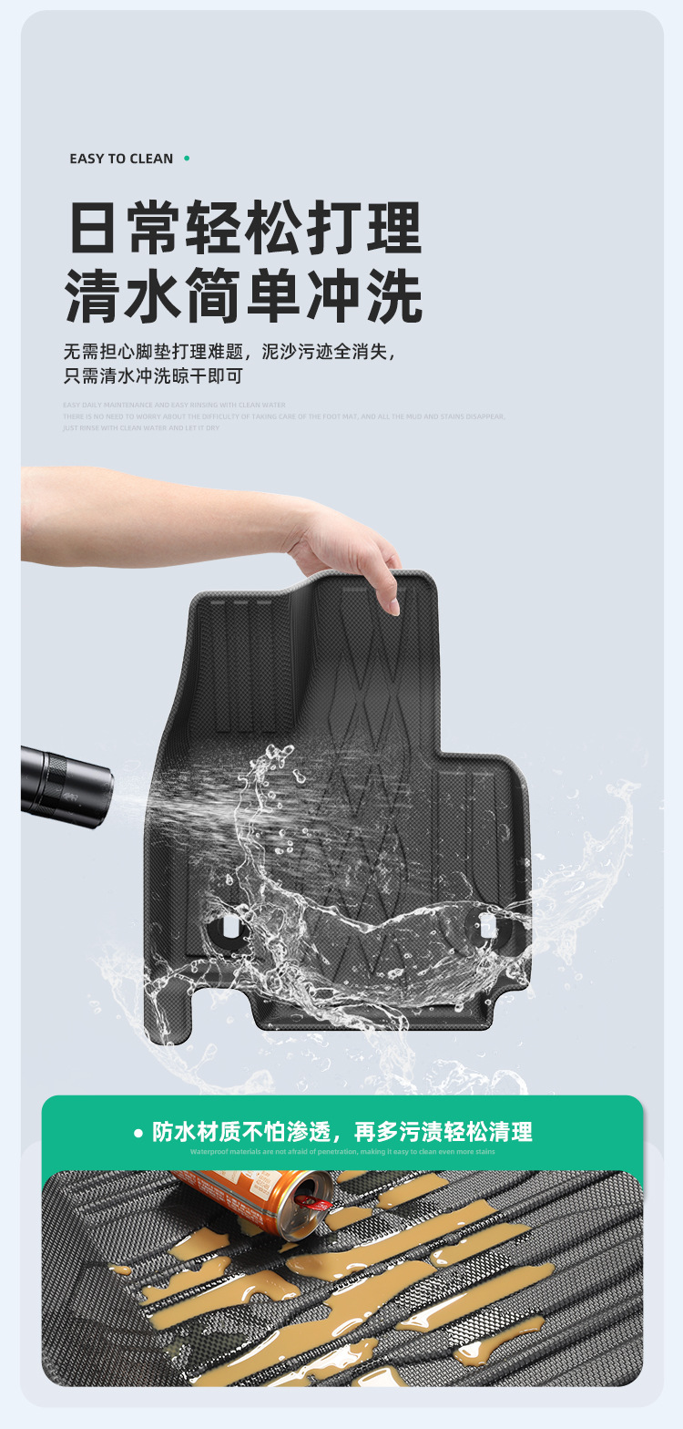 Suitable for 26 Zhiji Ls9 Car Special Floor Mats Tpe Floor Mats Trunk Mats All-Weather Seat Back Mats