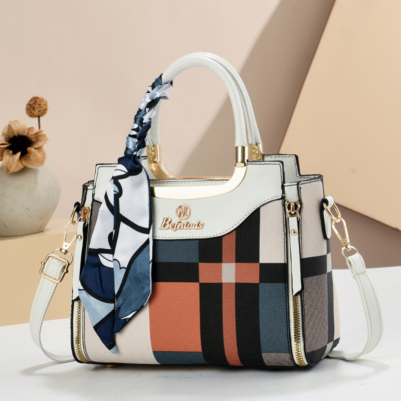 Bolso de mano de gran capacidad de empalme de moda bolso de hombro de color contrastante bolso de mano casual diario versátil bolso de mano