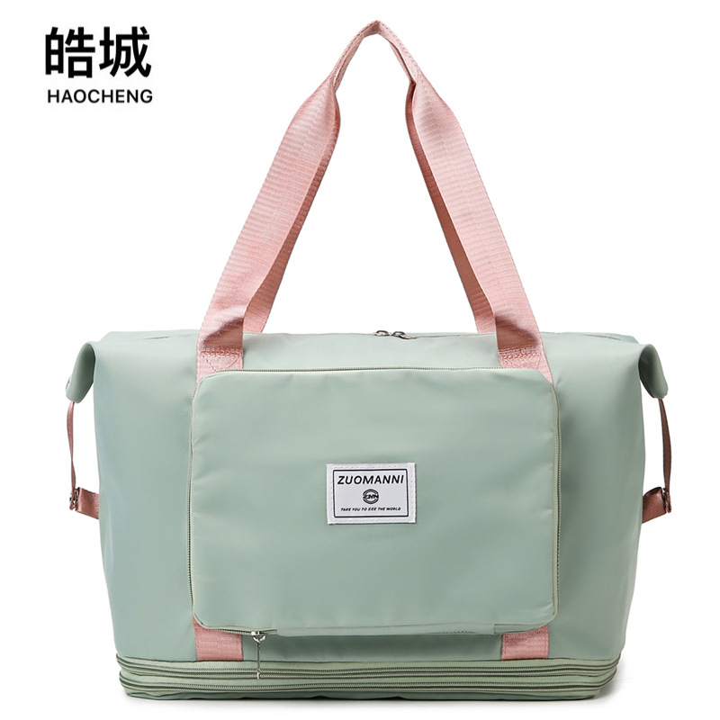 Nueva bolsa de deportes y fitness, bolsa de viaje separada en seco y húmedo, bolsa plegable, bolsa de embarque portátil, bolsa de almacenamiento de equipaje al aire libre