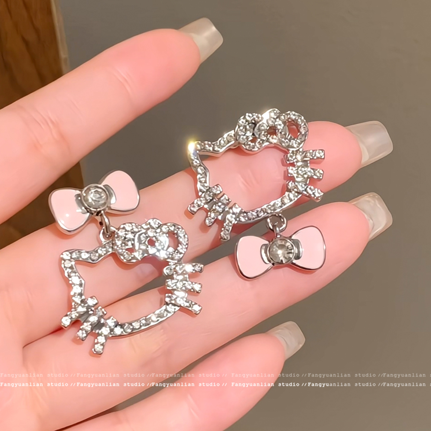Kt cat earrings