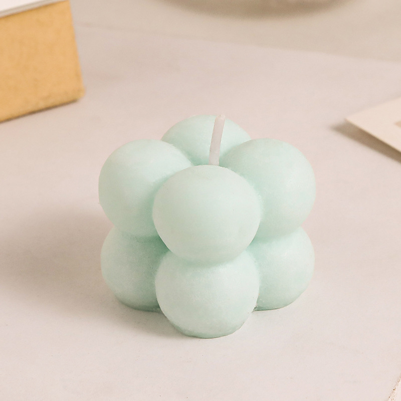 Pequeño cubo aromaterapia vela creativo pequeño artesanal hogar Decoración tiro props pequeño cubo vela