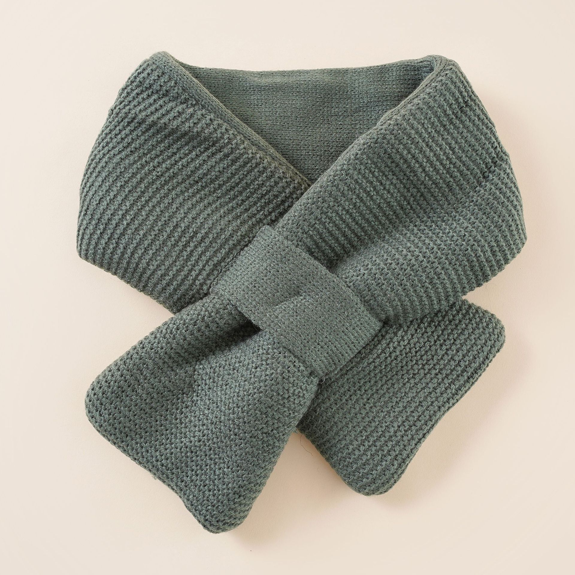 Bufanda de bebé de lana de punto simple collar lindo dulce japonés y coreano para niños y niñas bufanda cálida de otoño e invierno