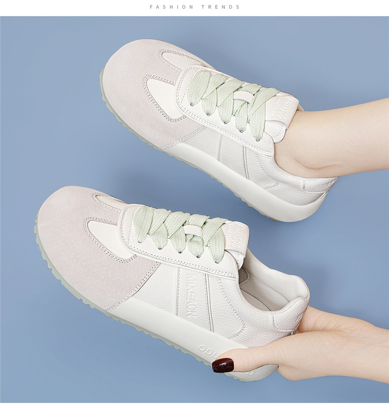 Giày sneaker nữ da thật lưới mỏng đế dày mũi tròn phong cách thể thao hè 2025 — JST 7115-1 trái cây xanh, JST 7115-1 màu vàng chi tiết 9