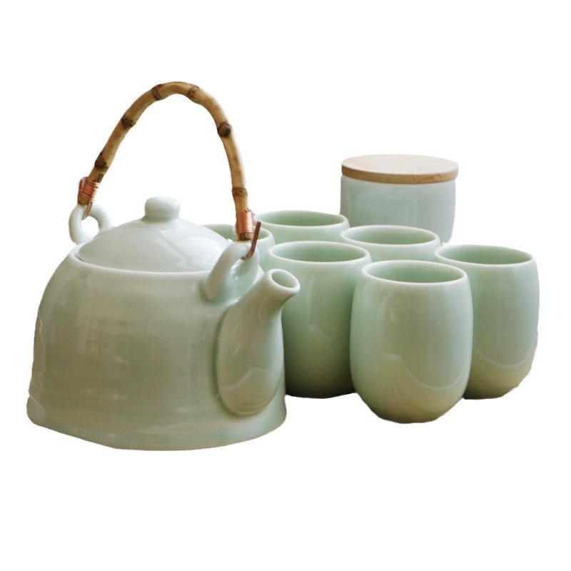 Ceramic tea set for home use, big modern and minimalistic teapot, tea cup, internet celebrity