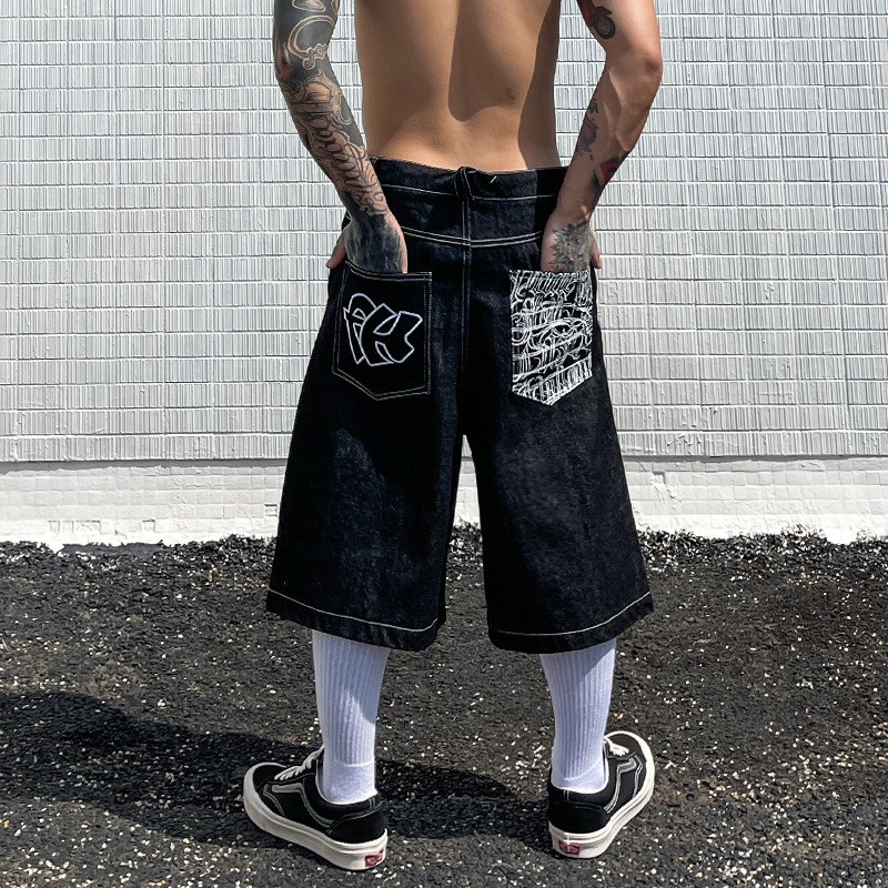 Men's Clothing Men's Trendy Loose Fit Denim Shorts Coast Style Summer Washed Cut Five Point Casual Pants For Formal & Casual_mkmklike.com