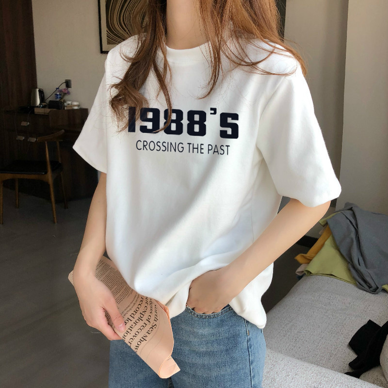 夏季正肩短袖白色t恤女装2025年圆领早春内搭打底衫体恤女士上衣|undefined