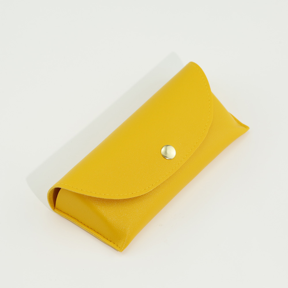 Classic Style Solid Color Pu Leather Unisex Glasses Case display picture 24