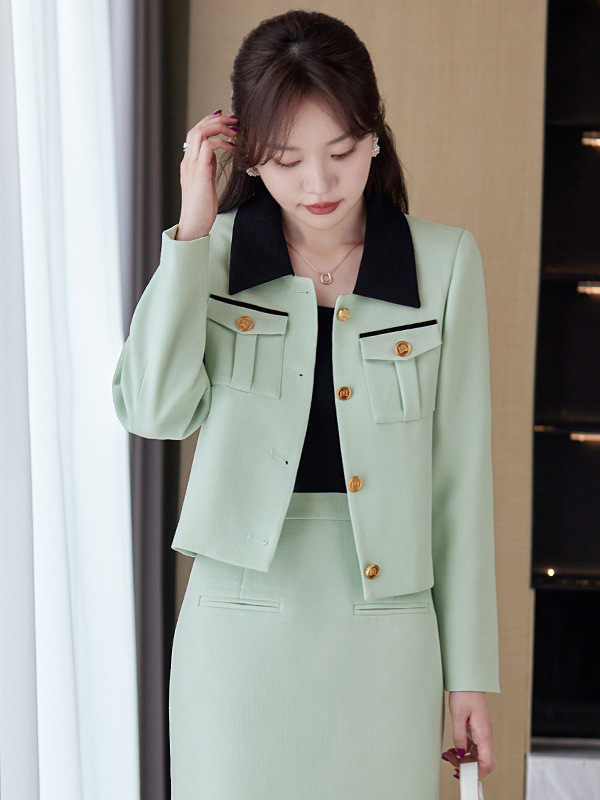 Green classic suit