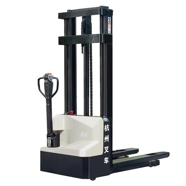Apilador eléctrico Hangcha de Hangzhou de 1.2 y 1.5 toneladas, montacargas eléctrico autopropulsado, vehículo elevador para carga y descarga.