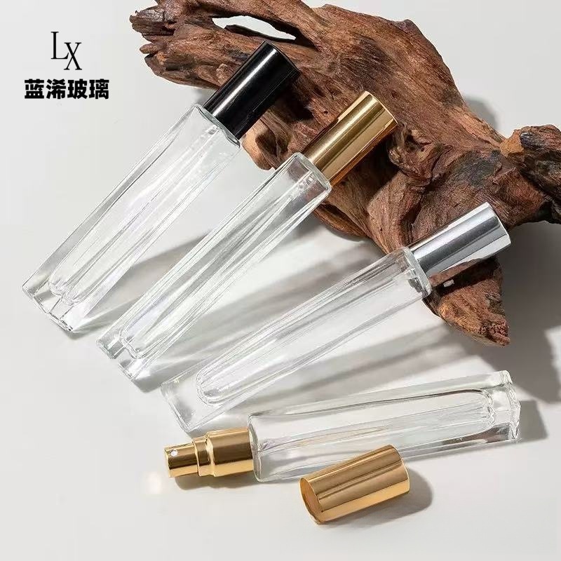 现货10ml香水瓶化妆品玻璃瓶10ml圆形喷雾瓶按压式10ml方形瓶