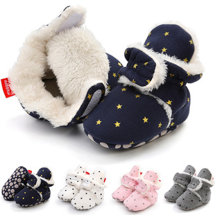 Autumn and Winter Velvet Warm Baby Shoes Baby Shoes Toddler Shoes Cotton Shoes Socks Cotton Boots M1920