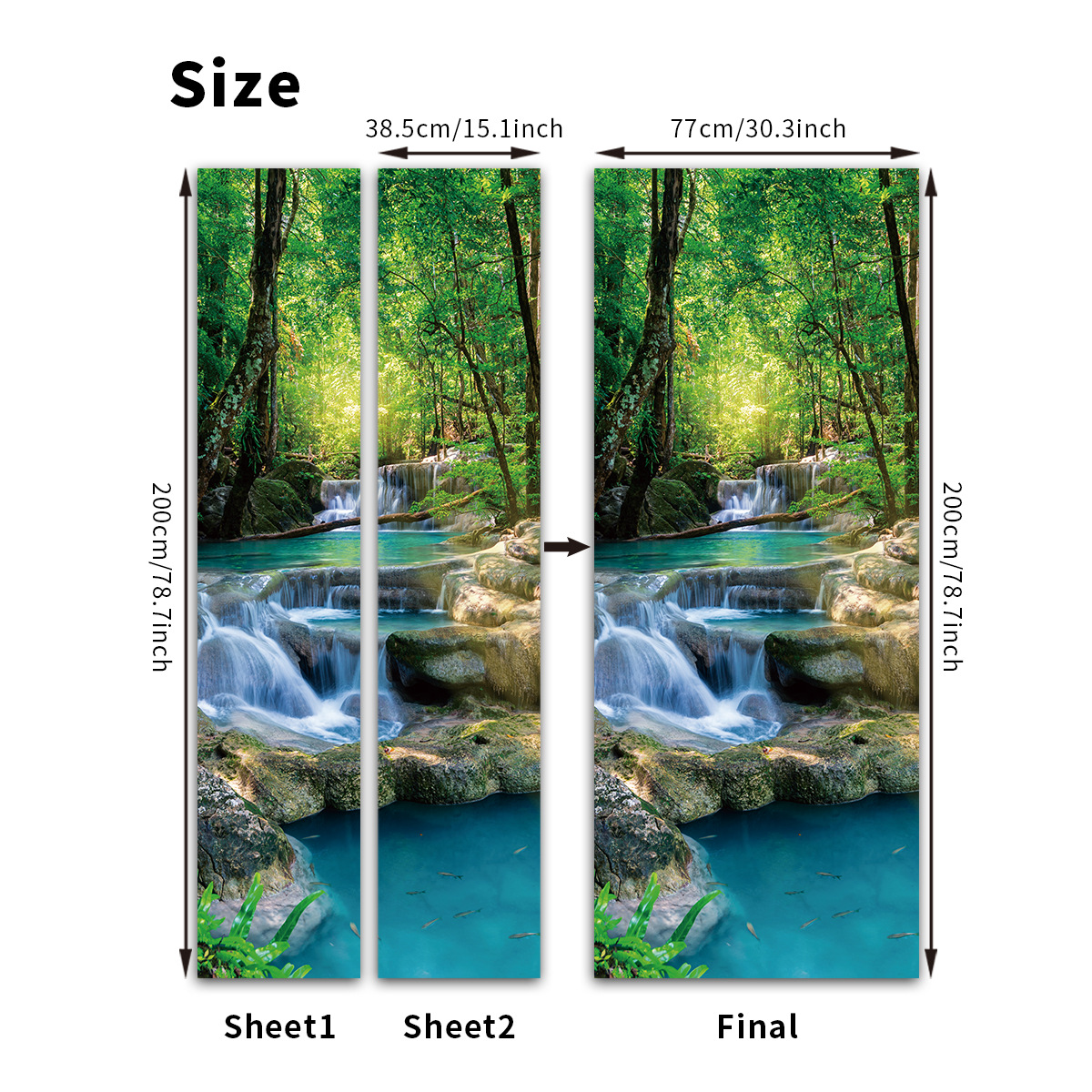 Pegatinas para puertas 3D respetuosas con el medio ambiente, autoadhesivos, fabricantes de origen al por mayor, patrones populares transfronterizos de alta definición, adhesivos para puertas impermeables, a prueba de aceite y antiincrustantes
