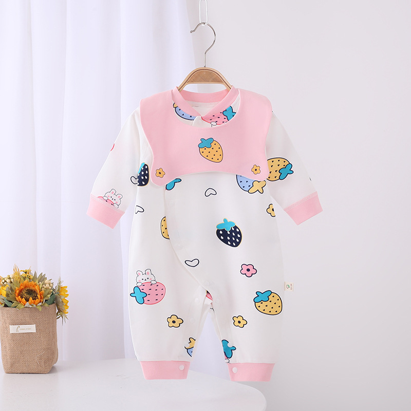 Autumn New Baby Boneless Partial-Placed Snap Jumpsuit Newborn Long-Sleeved Climbing Suit Baby Cotton Harper Pajamas Autumn New Baby Boneless Partial-Placed Snap Jumpsuit Newborn Long-Sleeved Climbing Suit Baby Cotton Harper Pajamas