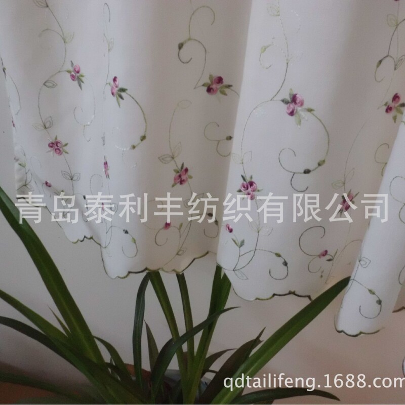 Three-Dimensional Flower Bud Bamboo Joint Fabric Pull-Up Curtains, Balloon Coffee Curtains, Wholesale from Manufacturer, Dropshipping Door Curtains