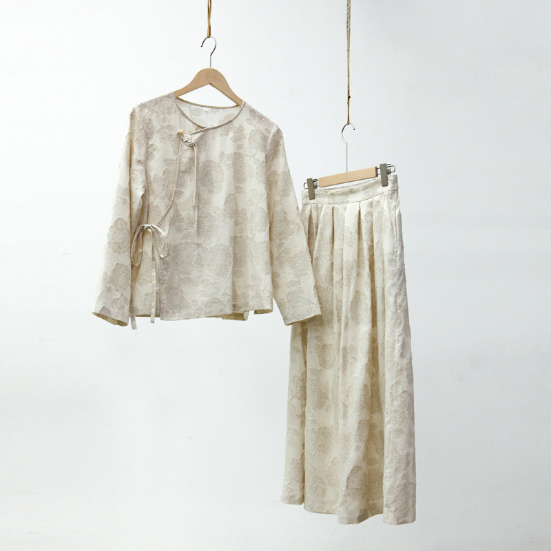 2026 Spring Collection Cotton Linen Casual New Chinese Style Age-Reducing Sweet Workwear for Women 230216-230217