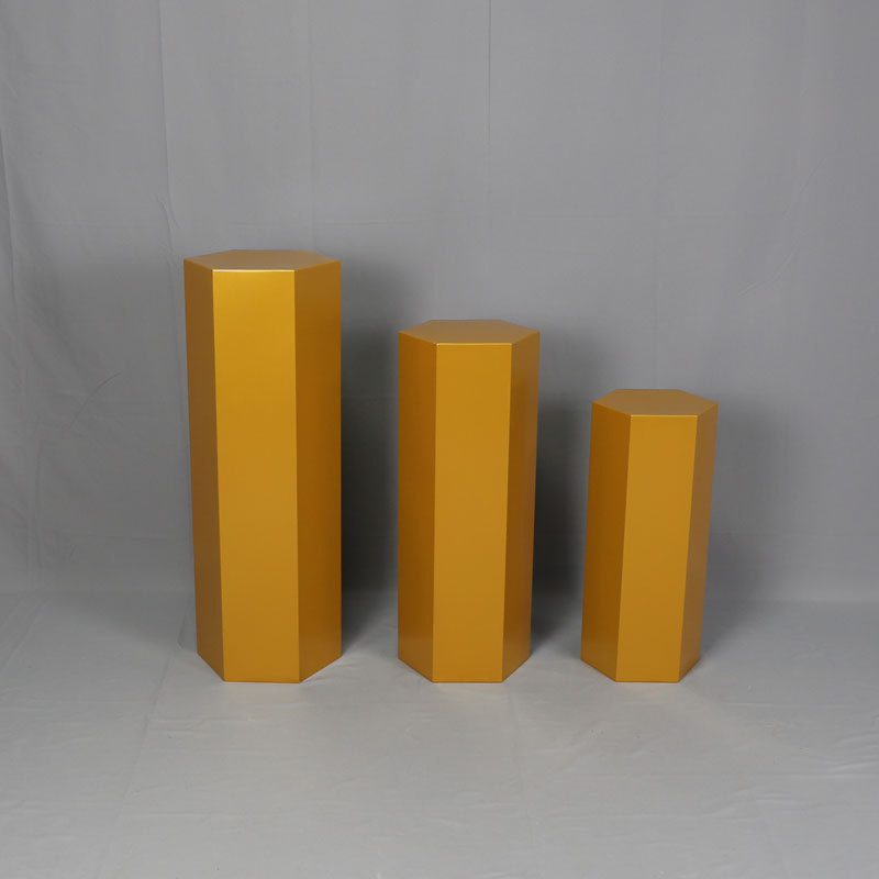 Comercio exterior boda postre tabla de hierro cuadrada fiesta de cumpleaños estante de pastel hexagonal mesa de postres de boda accesorios de ventana