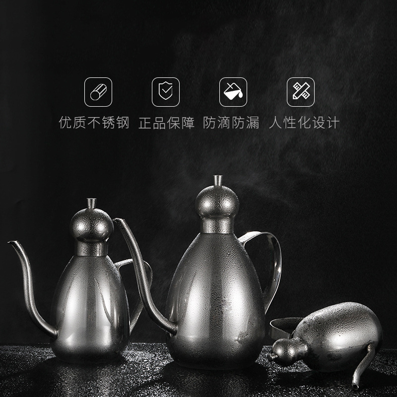 304不锈钢鼓形油壶 防漏控油食用油瓶 油罐 酱油瓶 油醋壶