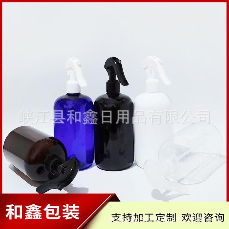 棕色黑色透明矮胖喷瓶480ml小老鼠喷雾瓶手压喷雾瓶清洁液喷瓶