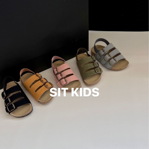 2024 Spring New Korean INS Style Children's Roman Sandals for Boys and Girls, Wood Toe Simple Style Beach Shoes