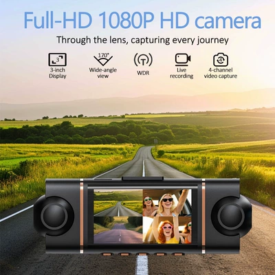 Cross-border bestseller 1080P four-lens: Driving recorder