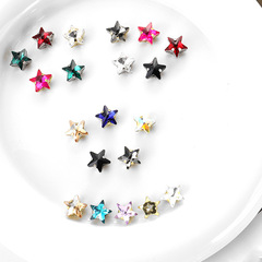 10 ミリメートルスターガラス爪ドリル穴付き五芒星手縫いドリル DIY ウェディングドレス靴バッグヘアピンジュエリーアクセサリー