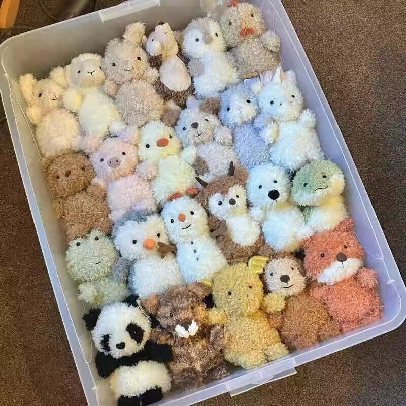 ---12 Curly Hair Series Collection: Curly Hair Dog, Curly Hair Pig, Curly Hair Fox, Curly Hair Cat, Curly Hair Rabbit