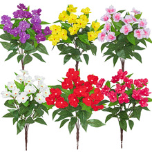 跨境亚马逊新销仿真凤仙花把束花卉室内庭院人造娟花装饰婚礼花束