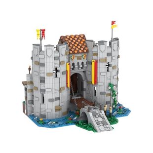 Строительные блоки трансграничные MOC-157507 модель средневековых ворот замка 2680 номер частицы игрушка Рождественский подарок