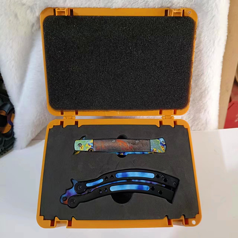 Navaja Mariposa de Entrenamiento de Acero Inoxidable Sin Filo para Principiantes y Juego CS image 33