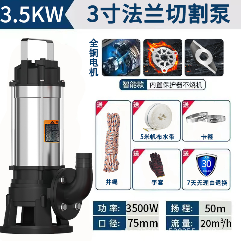 Pequeña bomba de agua agrícola bomba de corte bomba de aguas residuales bomba sumergible doméstica bomba de alta elevación 220V bomba de riego