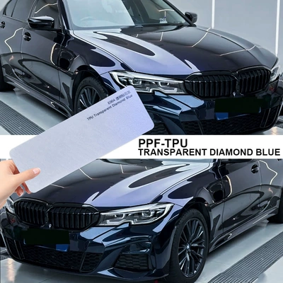 Axxpel Transparent Diamond Blue Tpu Car Paint Color-Changing Protective Film Ppf Heat Repair Scratch Protection