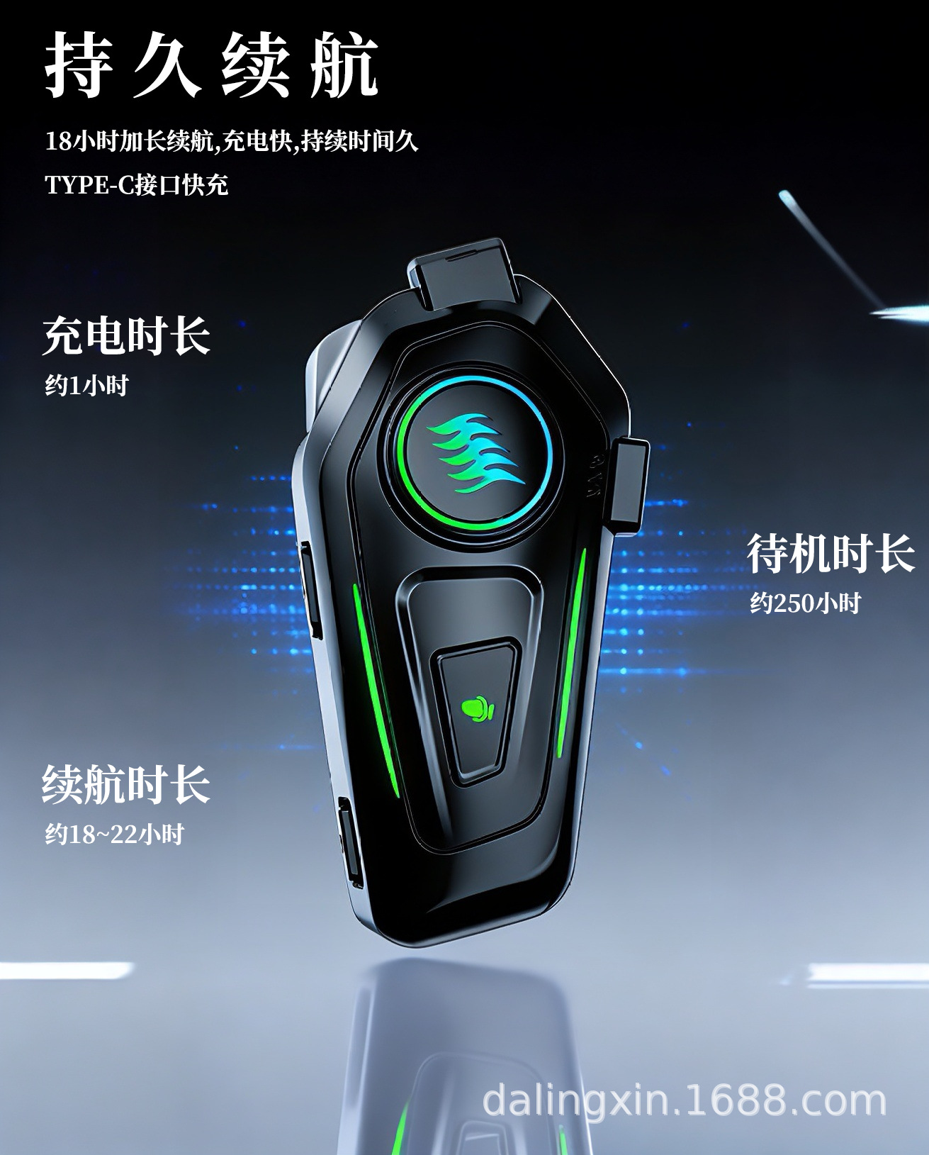 Cross-Border Creative Cool Motorcycle Helmet Headphones with Soft and Hard Markers, Suitable for Delivery Riders, Waterproof Bluetooth Headphones for Motorcycles