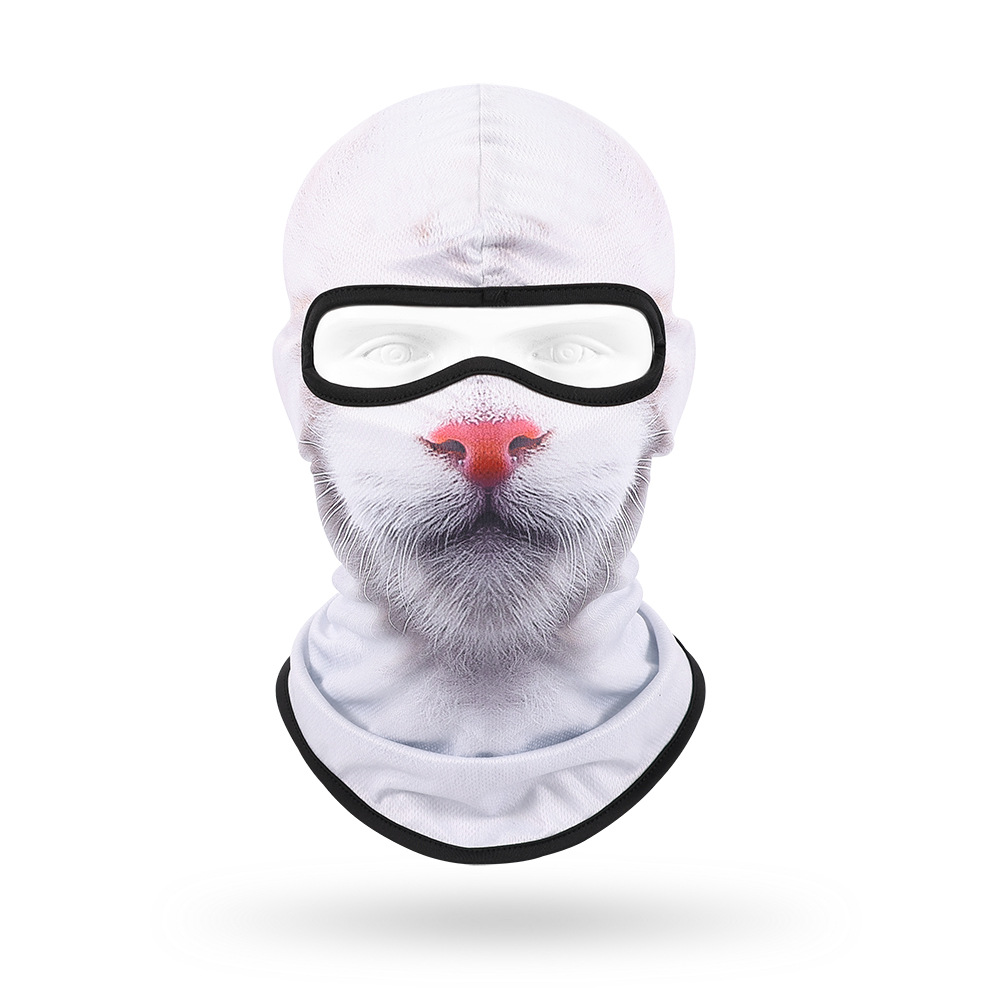 Sudor absorbente máscara transpirable de secado rápido para hombres y mujeres ciclismo al aire libre bicicleta protección solar sombrero lindo mascota sombrero animal bufanda