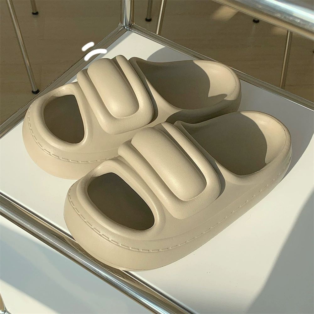 Женские летние сандалии с новым мягким толстым дном, Простые сандалии из eva, домашние креативные тапочки с защитой от столкновений