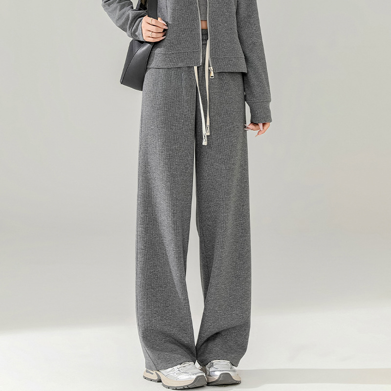 [spring and autumn] dark gray-small pants length