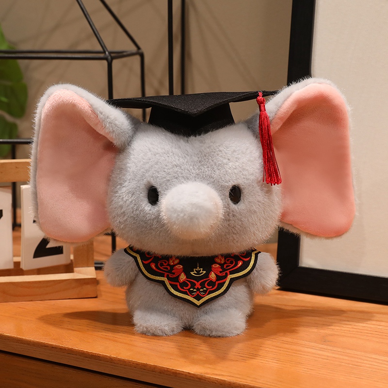 Cute Dr. Pato muñecas juguetes de peluche muñecas de tela muñecas estudiantes regalos de graduación con logotipo