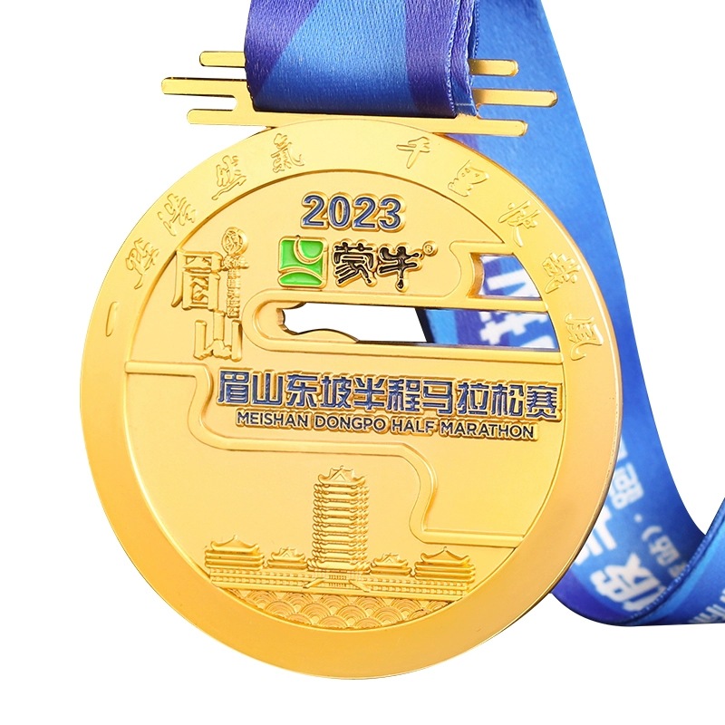 Medalla de metal personalizada empresa escuela maratón oro plata bronce honor listado medalla de competencia creativa