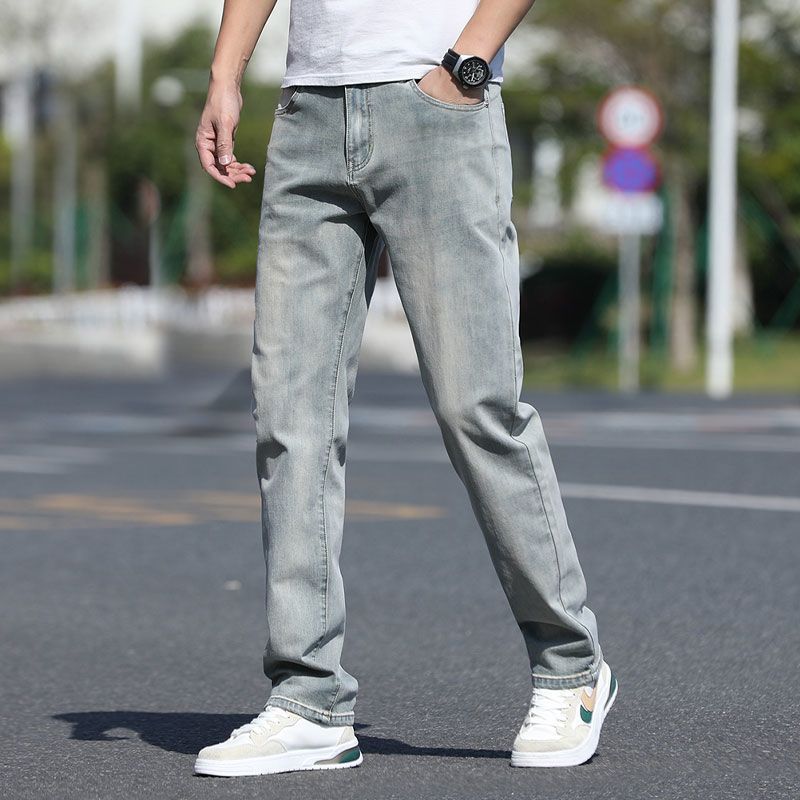 Autumn loose straight jeans