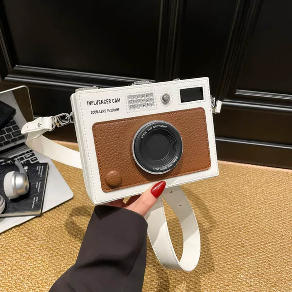 Cross-Border Bags Retro Stereo Camera Bag Women's Bag Ins Trend Crossbody Box Bag Versatile Street Small Square Bag