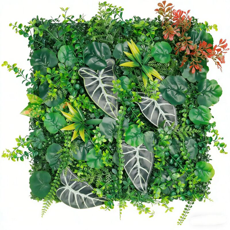 Simulated Stereo Plant Wall Indoor and Outdoor Decoration Bionic Green Plants Fake Flowers Artificial Turf Hanging Landscaping Background Wall
