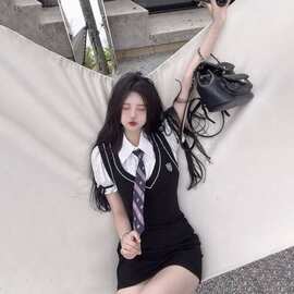2026夏季连衣裙子女学院风韩版ins甜辣妹气质短裙包臀裙JK制服女