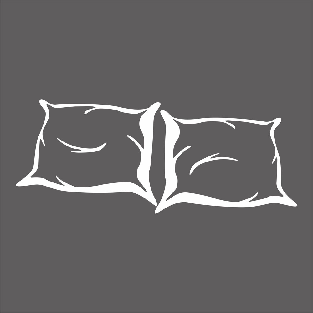 White - two pillows
