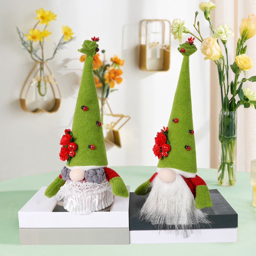 Nuevos productos transfronterizos irlandeses muñecas hojas verdes, muñecas, muñecas de fiesta, muñecas enanas, adornos del día de San Patricio