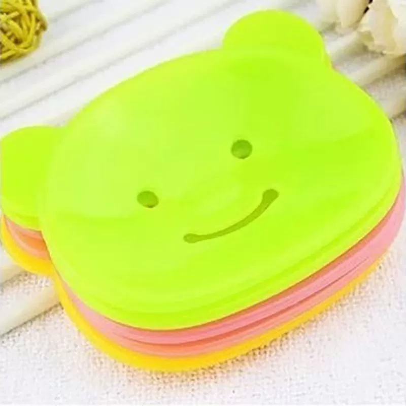 Маленькая медвежонка мыльница Корейская версия креативная милая мультипликационная мыльница для домашней ванной комнаты ежедневная мыльница Маленькая кроличья мыльница