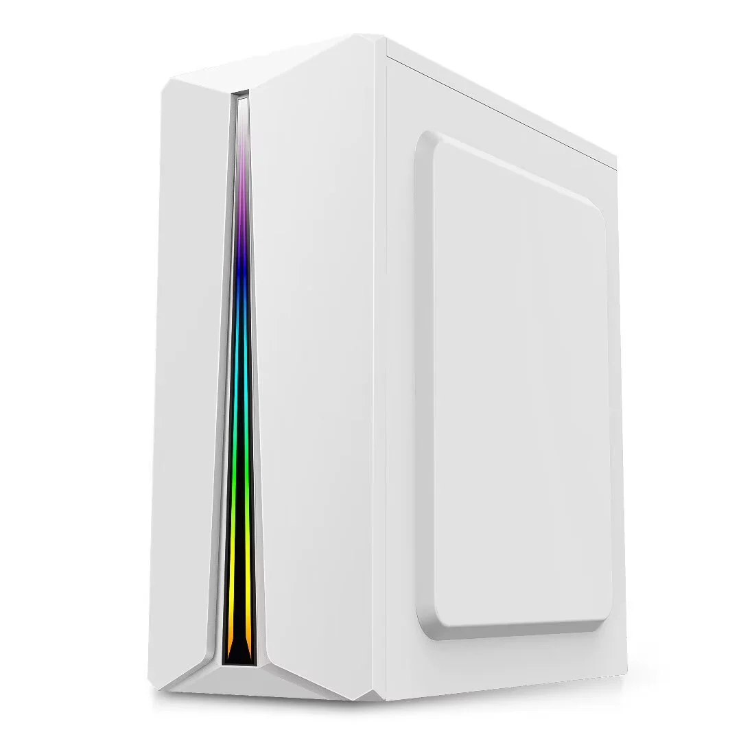 Игровой корпус Meteor Shower 6, белый — RGB-подсветка на боку, USB 3.0